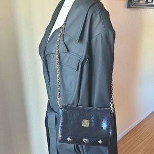 MCM Black Leather  Small Shoulder Bag